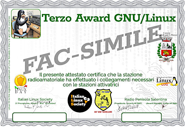 Fac-Simile del terzo Diploma GNU/Linux 24 ottobre 2026